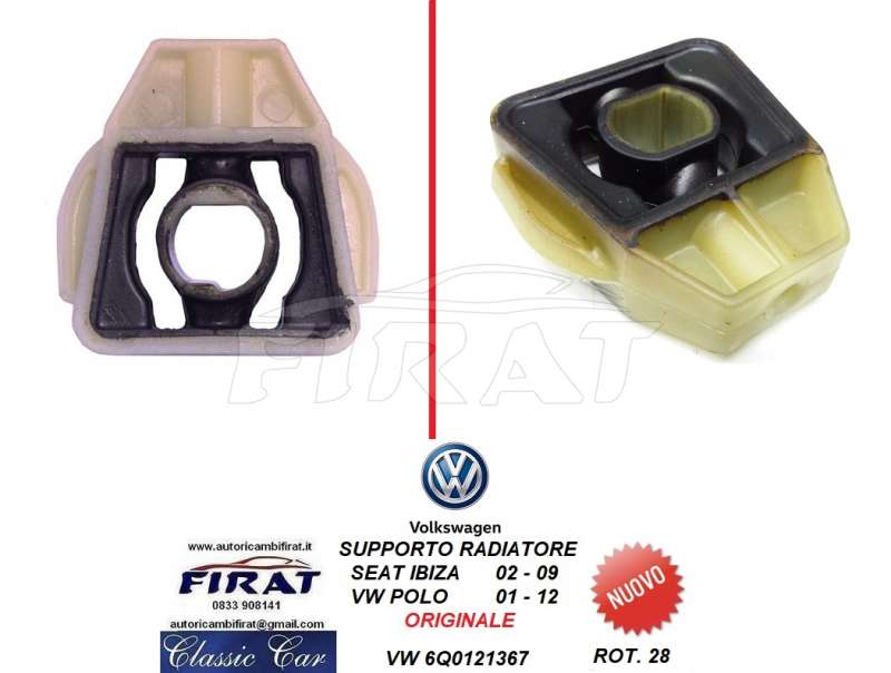 SUPPORTO RADIATORE VW POLO - SEAT IBIZA (6Q0121367)